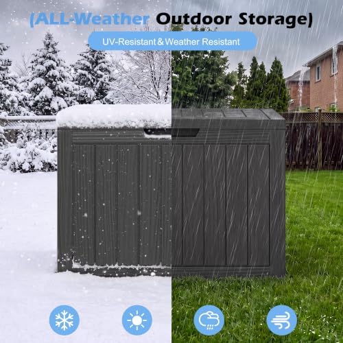 Outdoor Storage Box Waterproof, 55 Gallon Deck Box - Image 4