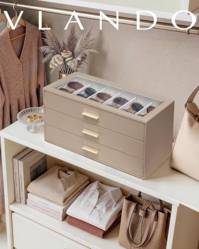 VLANDO 18-Slot Sunglasses Organizer Case - Image 2