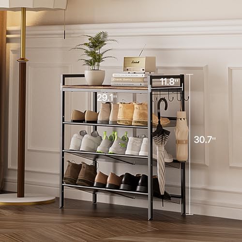 4 Tier Shoe Rack, Shoe Rack for Entryway - Image 2