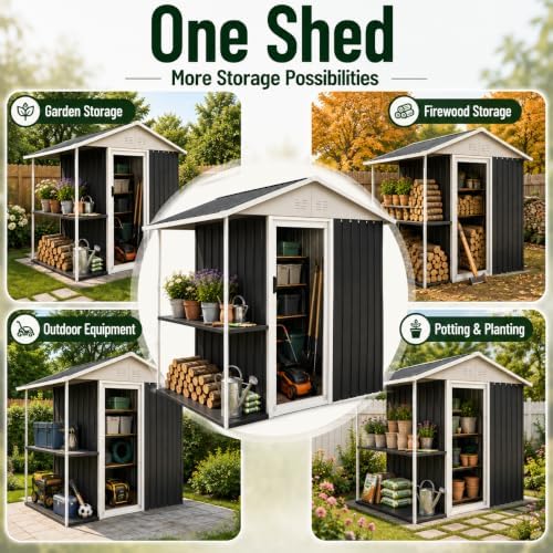 6x4 FT Outdoor Storage Shed - Image 6