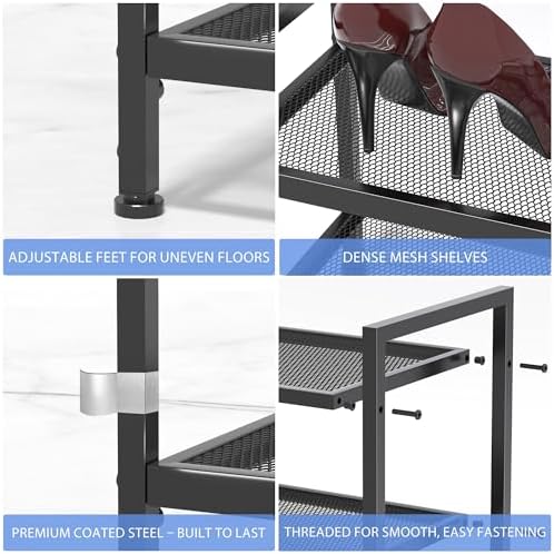 Expandable Shoe Rack for Closet, Shoe Storage - Image 5