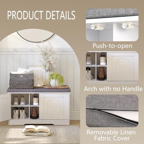 DINZI LVJ Shoe Storage Bench - Image 5