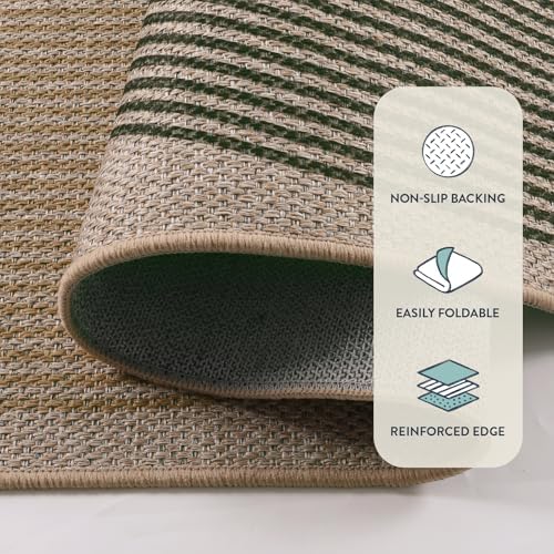 Lahome Rainbow Long Runner Rug for Hallway, 2.5x12 Natural Stair Runner Rug - Image 3