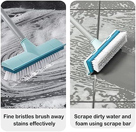 BOOMJOY Floor Scrub Brush with Long Handle, 2 in 1 Scrape and Brush, Stiff - Image 3