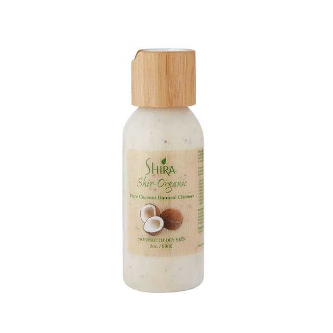 Shira Shir-Organic Trio for Normal to Dry Skin Care Kit for Healthy and Hydrated Skin With Coconut Oatmeal Cleanser(89ml) Pomegranate Toner (89ml) & Avocado Moisturizer(15ml)