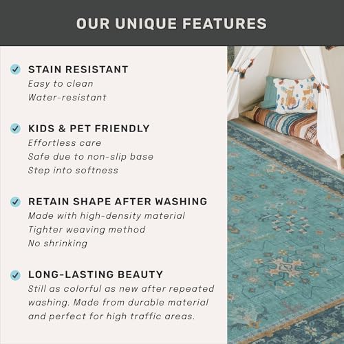Washable 3x8 Throw Rug for Hallway - Image 5
