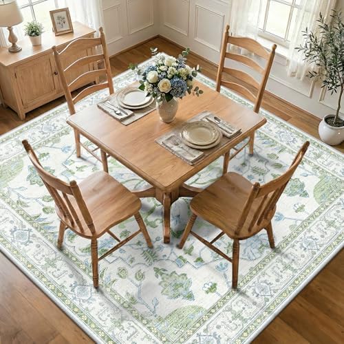 RELEANY Washable Area Rug, Square 7'x7' by RELEANY