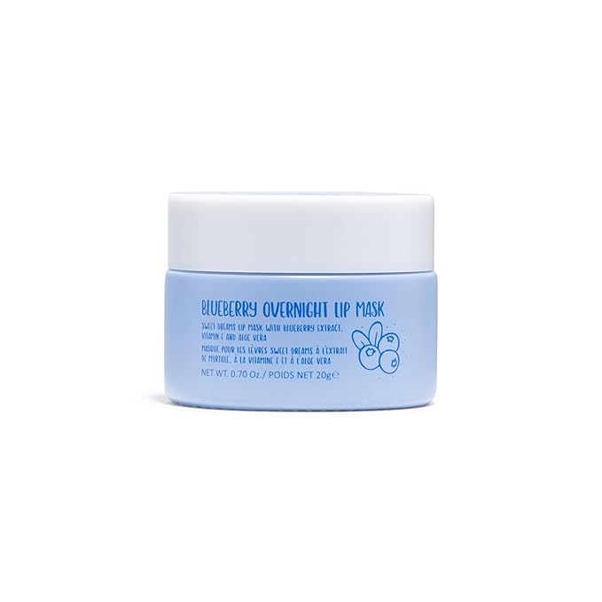 W7 Super Sweet Dreams Blueberry Lip Mask - Vitamin E, Aloe Vera and Grape Seed Oil - For Hydrated, Full Looking & Irresistible Lips - 0.67 Fl Oz