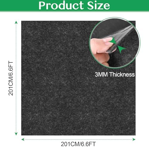 ToLanbbt Outdoor Storage Shed Floor Mat, 6.6 x 6.6 FT Waterproof Carport Mat - Image 2