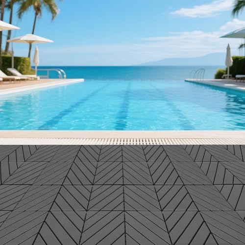 44 Pack Interlocking Deck Tiles, All-Weather Outdoor Deck Tiles - Image 6