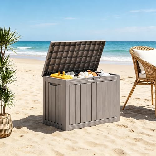 Outdoor Storage Box, Resin Deck Boxes outdoor, Waterproof Storage Box Lockable - Image 2