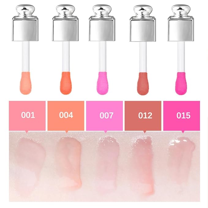 Hydrating Lip Glow Oil, Moisturizing Lip Glow Oil, Nourishing Glossy Transparent Lip Oil, Plumping Lip Oil, Lip Balm, Non-sticky Tinted Toot Lip Balm for Lip Care (CORAL) 0.2 OZ