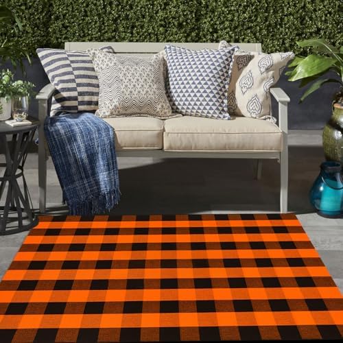 Buffalo Plaid Outdoor Rugs, Layering Rug - Image 7