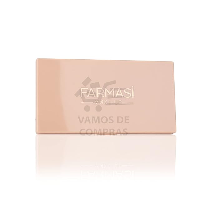 FARMASI Makeup Face Palette, Trio Eyeshadow, Long Lasting Face Sculpting, Blush and Highlighter Powder, Glow Contour Shadow Bronzer, All Skin Types, 0.52 oz. / 15 g (3 in 1 Face Palette)