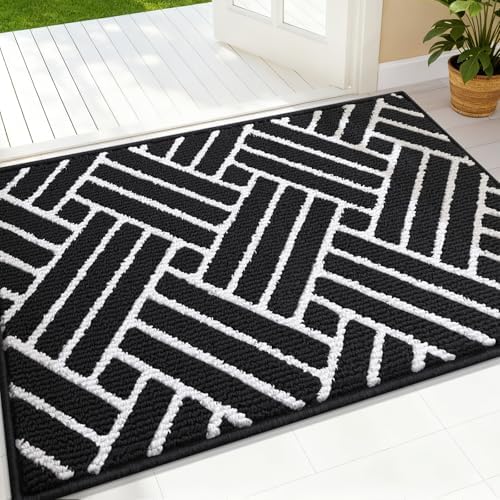 OLANLY Indoor Door Mat 32x20, Low-Profile Doormat, Deep Black by OLANLY