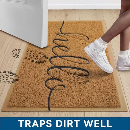 EARTHALL Door Mat Outside Inside Hello Doormat, Durable Floor Mat Non Slip Mat - Image 4