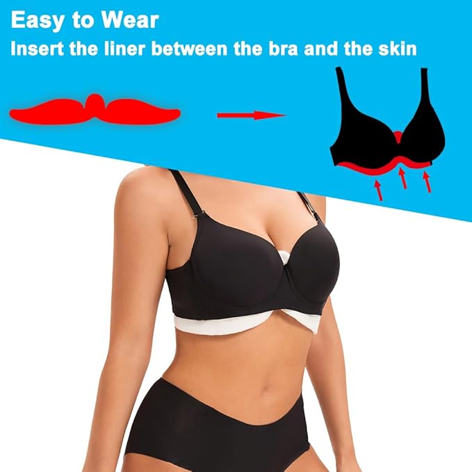 Brushed Cotton on Both Sides - Bra Liners for Sweating Rash Boob Sweat Liner Cotton Pads – 3PCS