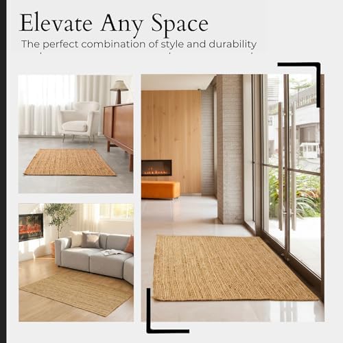 Jute Area Rug - 3'x5' Natural Jute Rug - Image 4