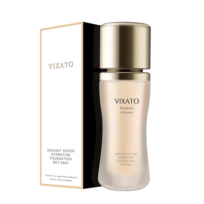 Cover Hydration Liquid Foundation Concealer, 45ML Moisture Liquid Flawless Makeup Cosmetic, Suitable for Most Bright/Neutral/Dark Skin