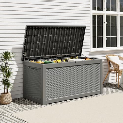 Outdoor Storage Box, Resin Deck Boxes Indoor and outdoor, Waterproof Storage - Image 5