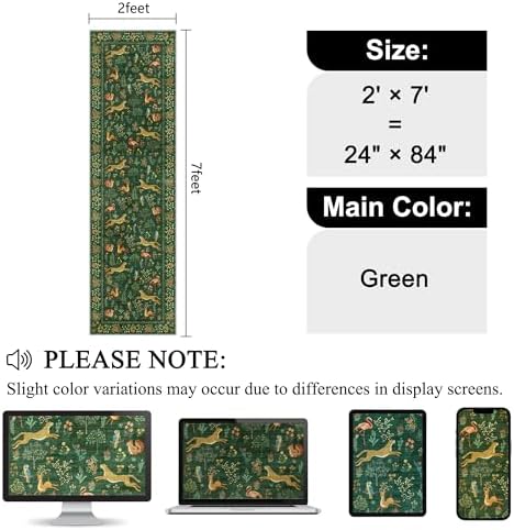 DUKINO 2x7 Runner Rug for Hallway, Washable Kitchen Rugs Non Slip - Image 2