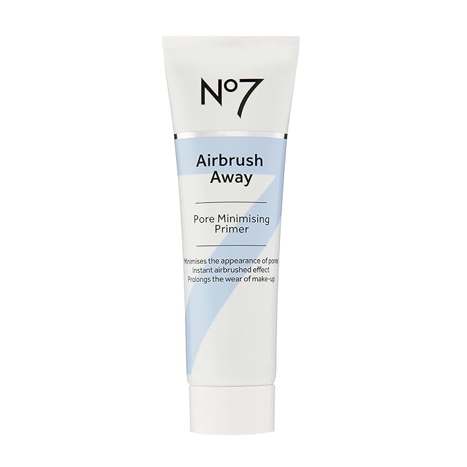 No7 Airbrush Away Pore Minimizing Facial Primer - Lightweight, Matte Primer & Pore Minimizer for Face - Makeup Primer for Oily Skin (30ml)