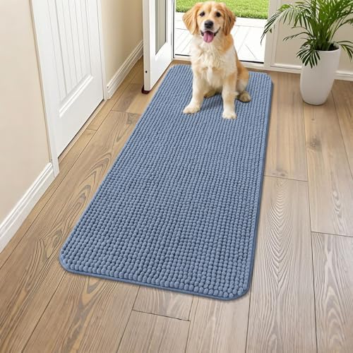 Smiry Dog Door Mat for Muddy Paws 47x24, Absorbent Low-Profile Doormats by Smiry