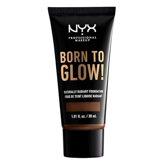 NYX PROFESSIONAL MAKEUP Born To Glow Naturally Radiant Foundation, Medium Coverage - Deep