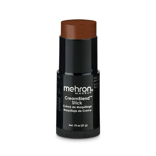 Mehron CreamBlend Stick | Face & Body Paint - Foundation Cream Makeup - Perfect for Halloween - .75 oz (21 g) - Light Cocoa