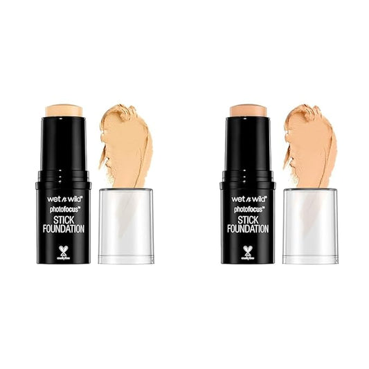 wet n wild Photo Focus Matte Foundation Stick Makeup Porcelain & Shell Ivory Vegan Cruelty-Free