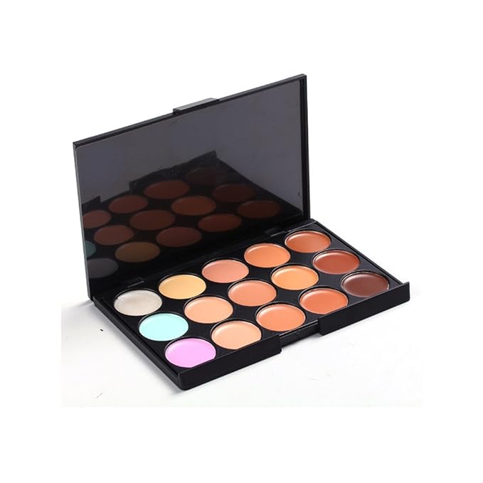 15 Colour Makeup Contour Palette-Cream Concealer Kit,Blemish Face Contouring Highlighter Palette,Professional Base Foundation Beauty Make up Cream+11pcs Makeup Brushs