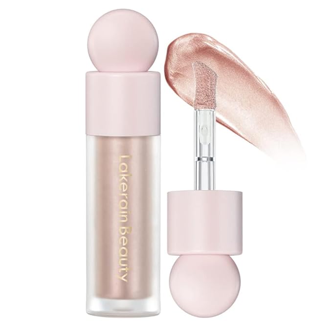 GECOMO Liquid Contour Beauty Wand Face Highlighter Bronzer Makeup Stick, Dewy Finish, Moisturizing Silky Smooth Texture 0.25 Oz/ 7.5ml - 03 ROSE GOLD