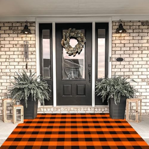 Buffalo Plaid Outdoor Rugs, Layering Rug - Image 2