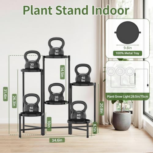 LASZOLA Plant Stand Indoor 10 Inch Large Tray - Image 2