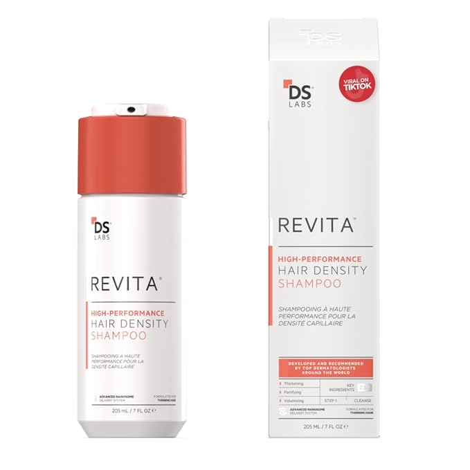 DS Labs Revita Shampoo – High-Performance Hair Density Shampoo, Volumizing & Thickening, Fuller, Healthier-Looking Hair, Sulfate & Silicone Free, For Men & Women, 205mL