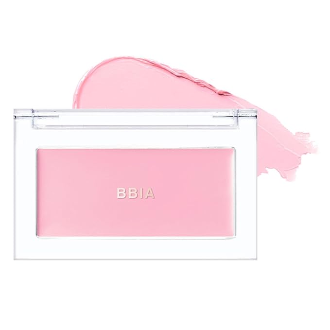 BBIA Ready To Wear Downy Cheek Cream Blush 8 Color - Creamy Blendable & Buildable Blush Dewy Texture & Matte Finish High Pigment Longlasting Lightweight Natural Face Makeup, 0.12oz (07 DOWNY ANGEL)