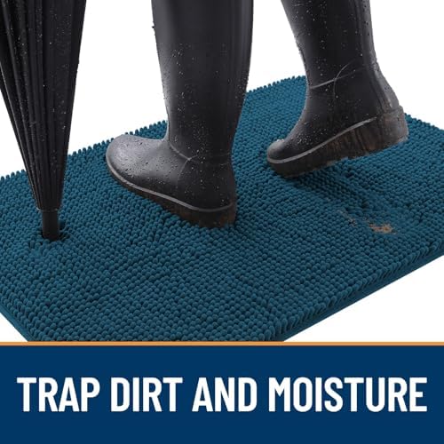 OLANLY Dog Door Mat for Muddy Paws 32x20, Super Absorbent Chenille Mud Mat - Image 2
