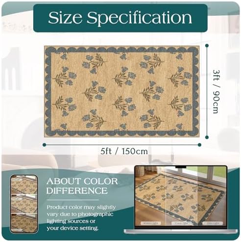 3x5 Floral Entry Rug - Image 2