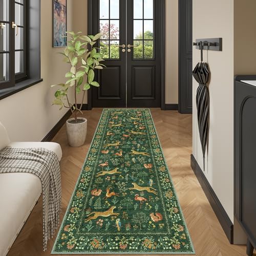 DUKINO 2x10 Kitchen Runner Rug, Soft Non Slip Animal Washable Rug - Image 6