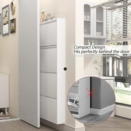 GREATMEET Slim Wall Mounted Metal Storage Cabinet - Image 3