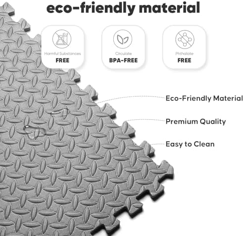16 Pack 64 sqft Home Gym Mat, Puzzle Exercise Mat, EVA Interlocking Foam Floor - Image 3