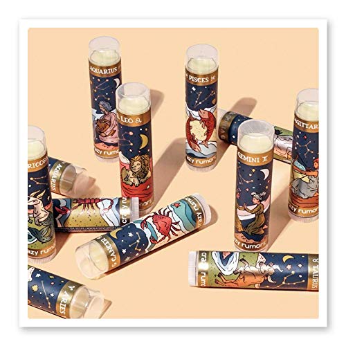 Crazy Rumors Aries Zodiac All Natural, Plant Based Lip Balm to Moisturize and Nourish your Lips - Fire Blend (Sweet Orange, Fresh Berry, Aromatic Spice)