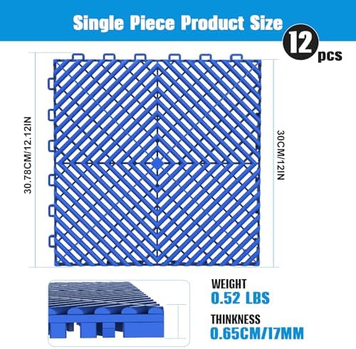 Jocoevol 12-Pcs Interlocking Tile, Non-Slip Heavy-Duty Polypropylene Splicing - Image 2