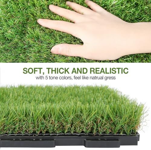 XLX TURF Interlocking Artifical Grass Tiles 18 PCS - Image 2