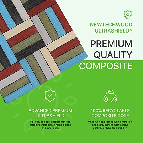 NewTechWood UltraShield Naturale 1 ft. x 1 ft. Composite Deck Tiles - Image 2