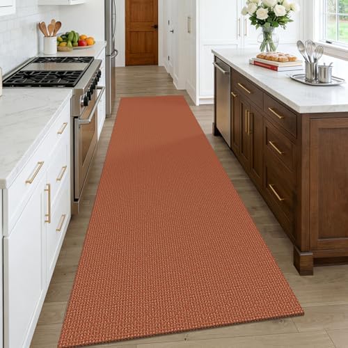 KOZYFLY Orange Runners Rugs for Hallway 3x10, Wide Washable Runner Rug - Image 2