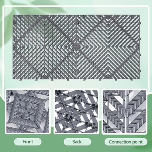 Tinideya 12 Pack Heavy Duty Drive on Lawn Grid, 15.8 x 15.8 in - Image 4