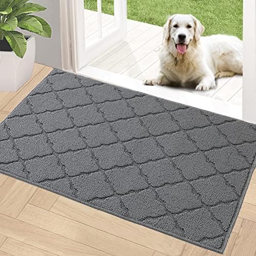 Timo Indoor Door Mat, Front Door Rug 24"x36" Rubber Backing Non Slip Absorbent by Timo