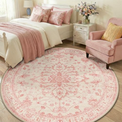 RELEANY Washable Area Rug, Round 6ft - Image 3