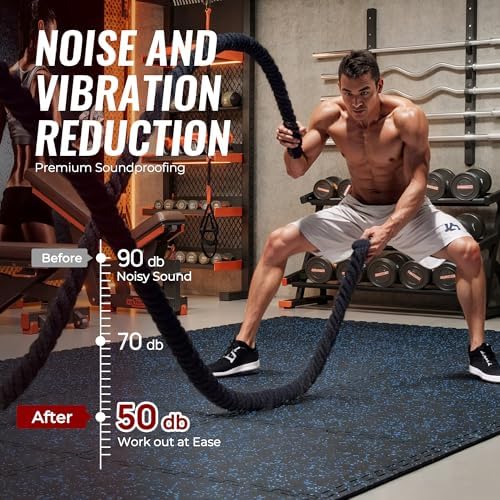 SUPERJARE 0.79'' Extra-Thick 48 Pcs 192 Sq Ft Exercise Equipment Mats - Image 5